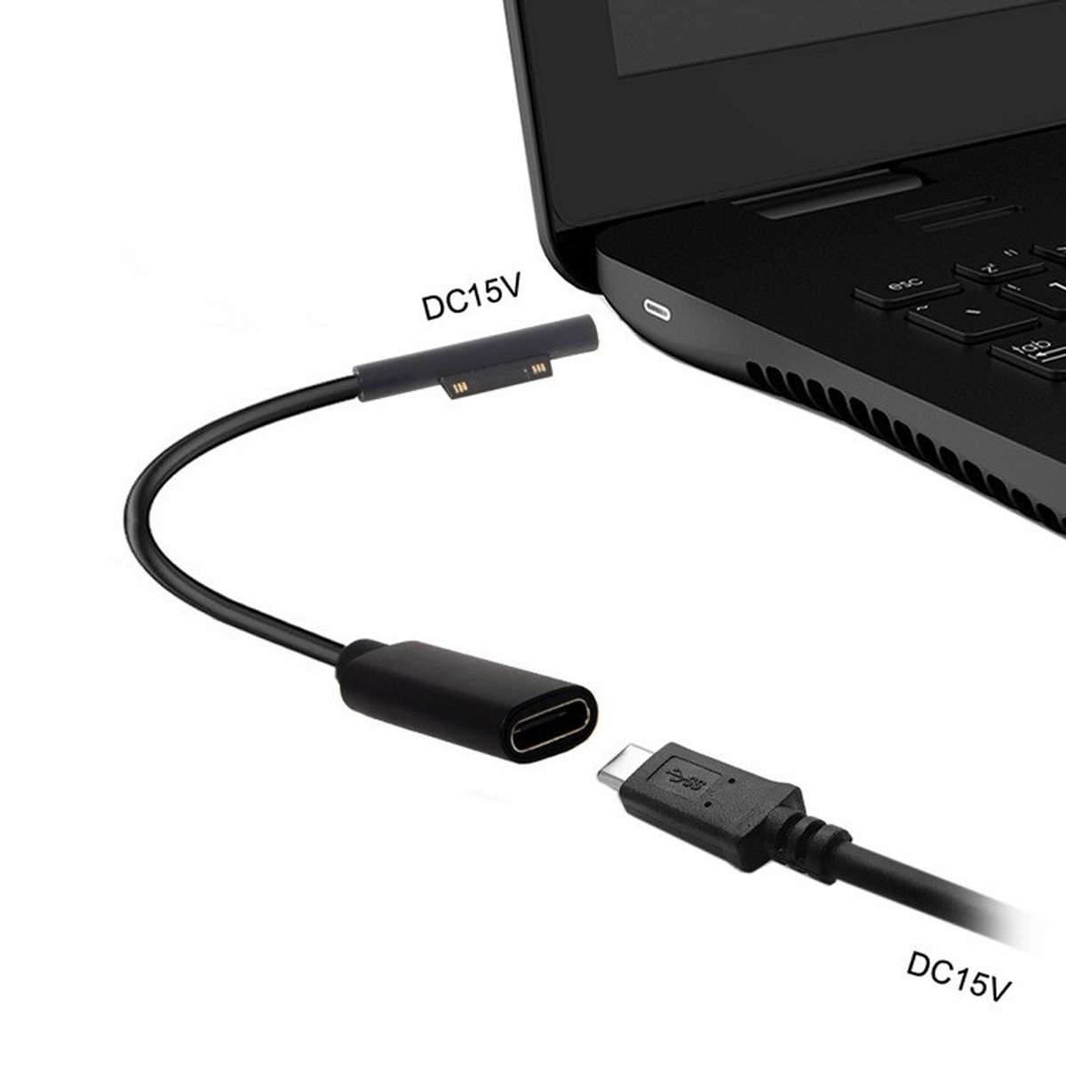 Type-C / USB-C Mother Rotary Seeder Tablet Power Charging Cable For Microsoft Surface Pro 5 / 6, Siz