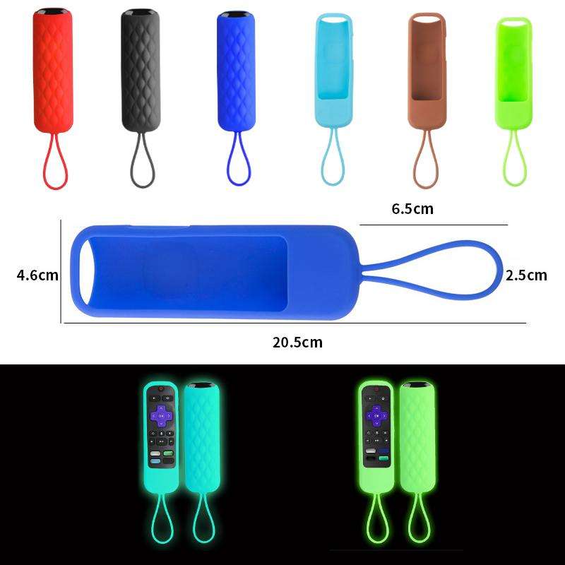 For TCL Roku 3600R/3900/Voice RCAL7R 2pcs Remote Control Silicone Case(Red)