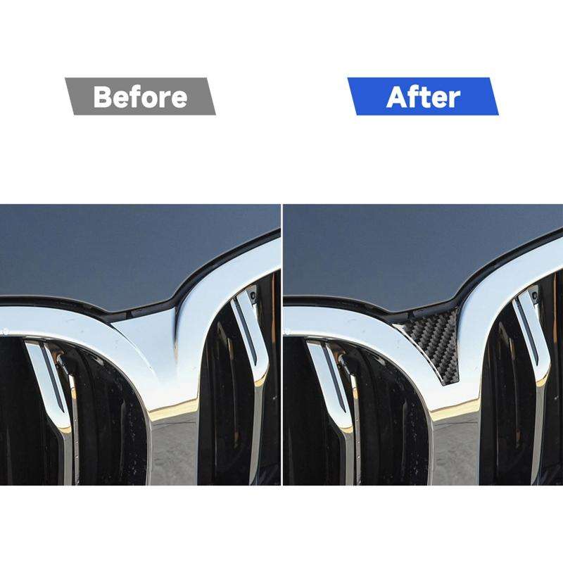For 2019-2024 BMW 8 Series G14 Left and Right Drive Universal Front Grille Decorative Sticker(Black)