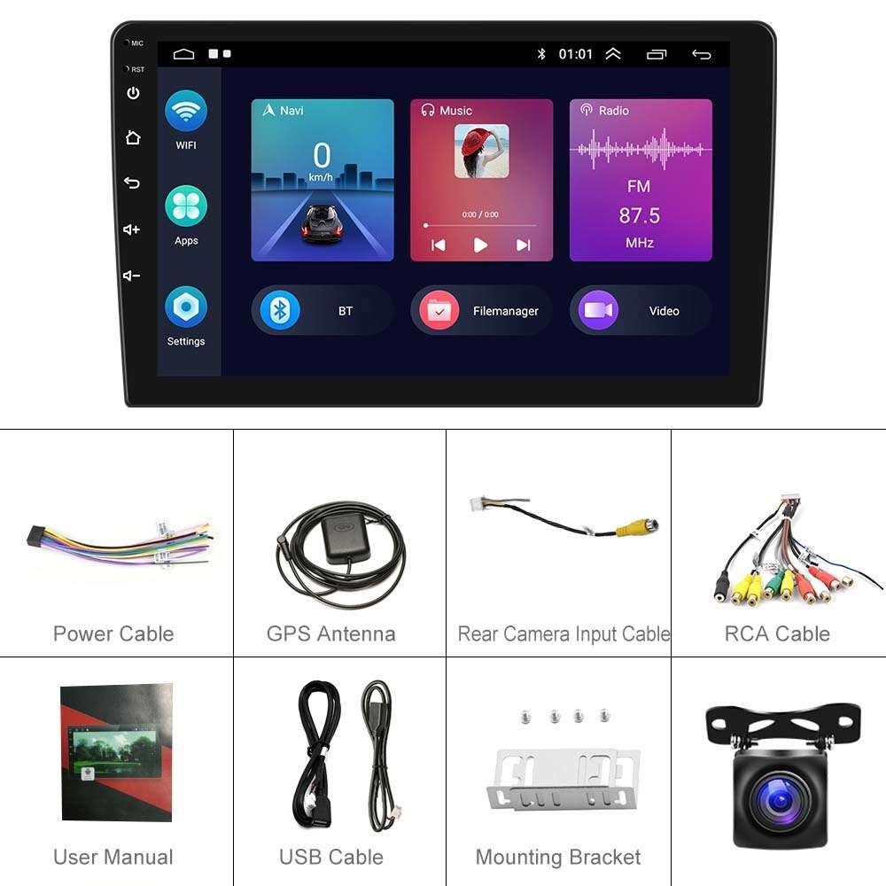 A3012 9 Inch Android Navigation CarPlay 1+32G Dual-Spindle Universal Central Control Screen Car Navi