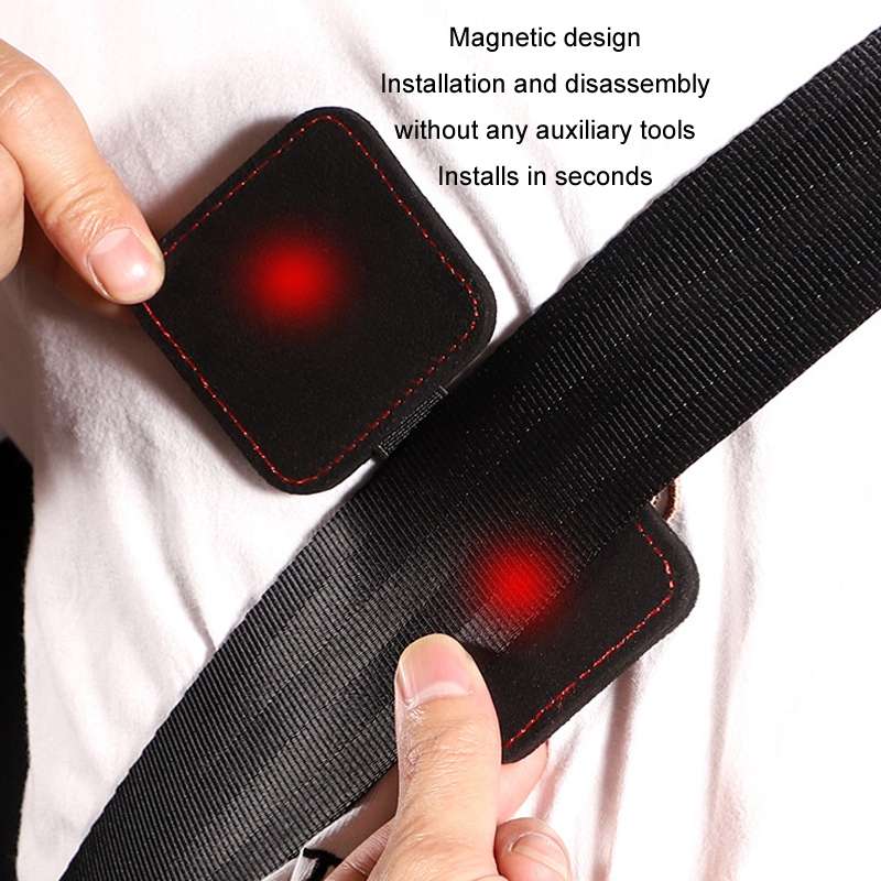 Car Seat Belt Limiter Elastic Adjuster Magnetic Fixation(Red)