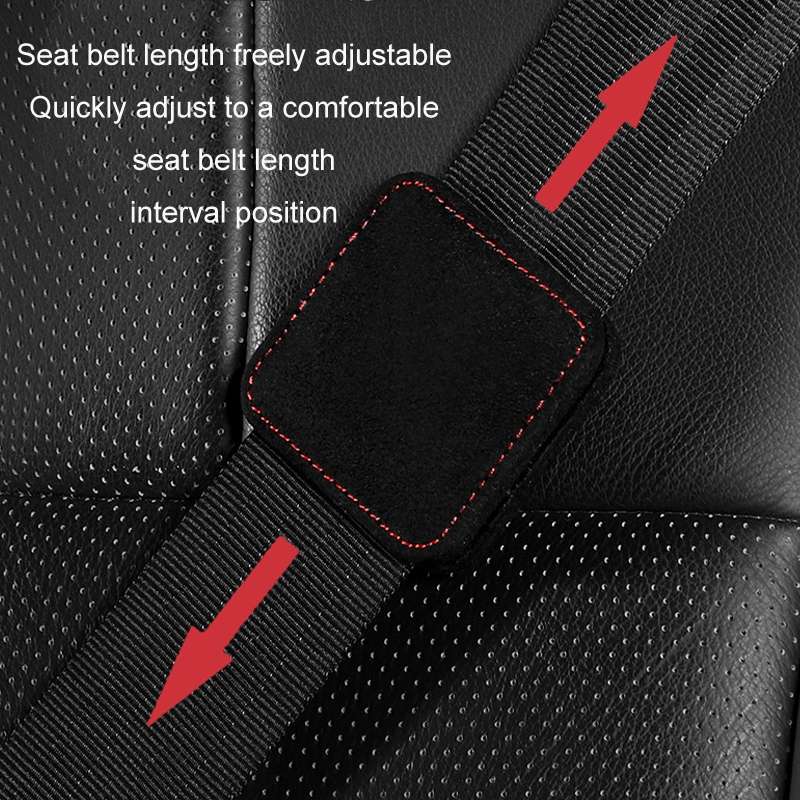 Car Seat Belt Limiter Elastic Adjuster Magnetic Fixation(Red)