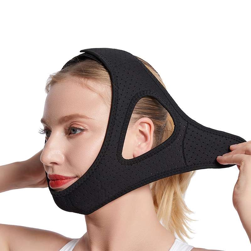 MK122 Anti-snoring Belt Triangular Chin Strap Unisex Face-slimming Lifting Bandage and Wrinkle Reduc