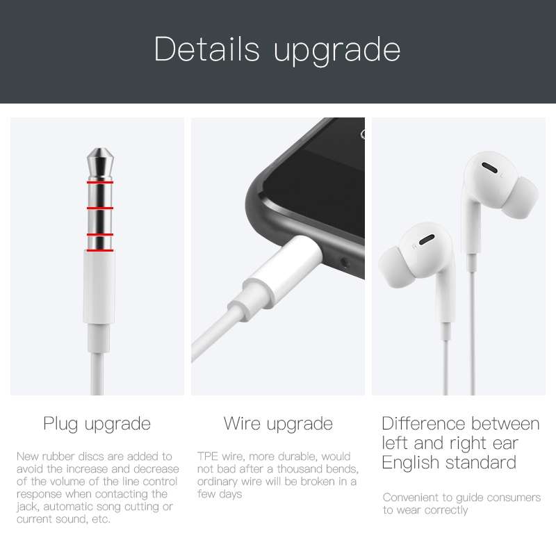KUULAA KL-O84 Wired In-Ear TPE Wire Silicone Earmuffs Earphones, Interface: Type-C/USB-C