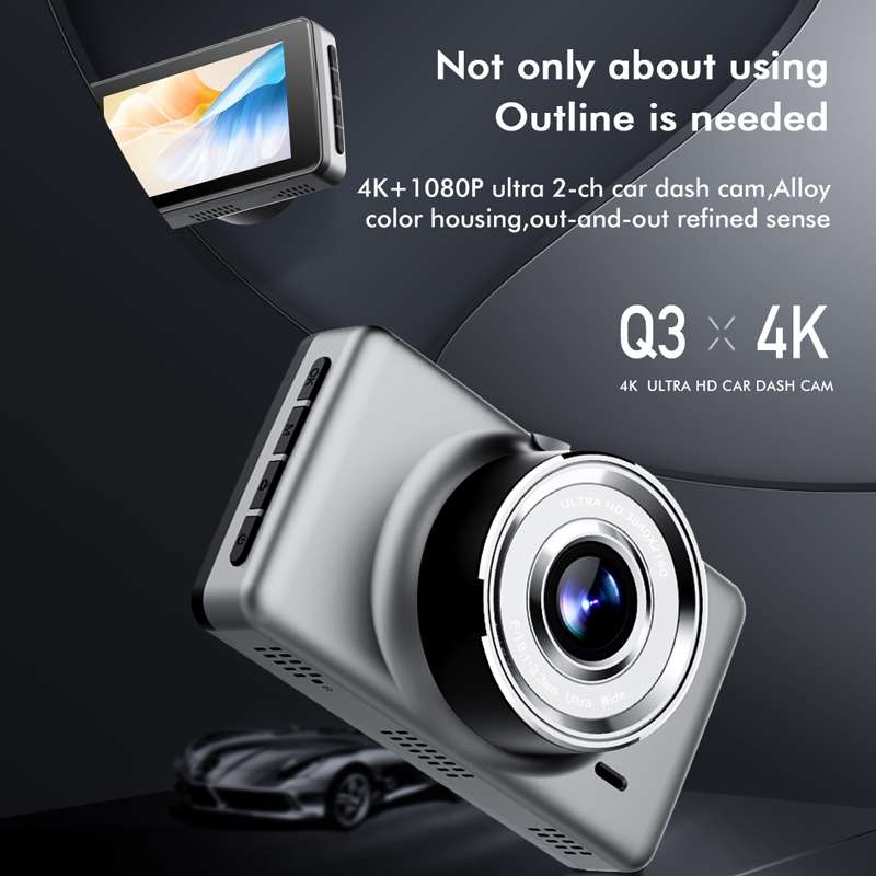 Anytek Q3 4K Driving Recorder WiFi Dual Record Night Vision Sensor Mobile Detection Recorder