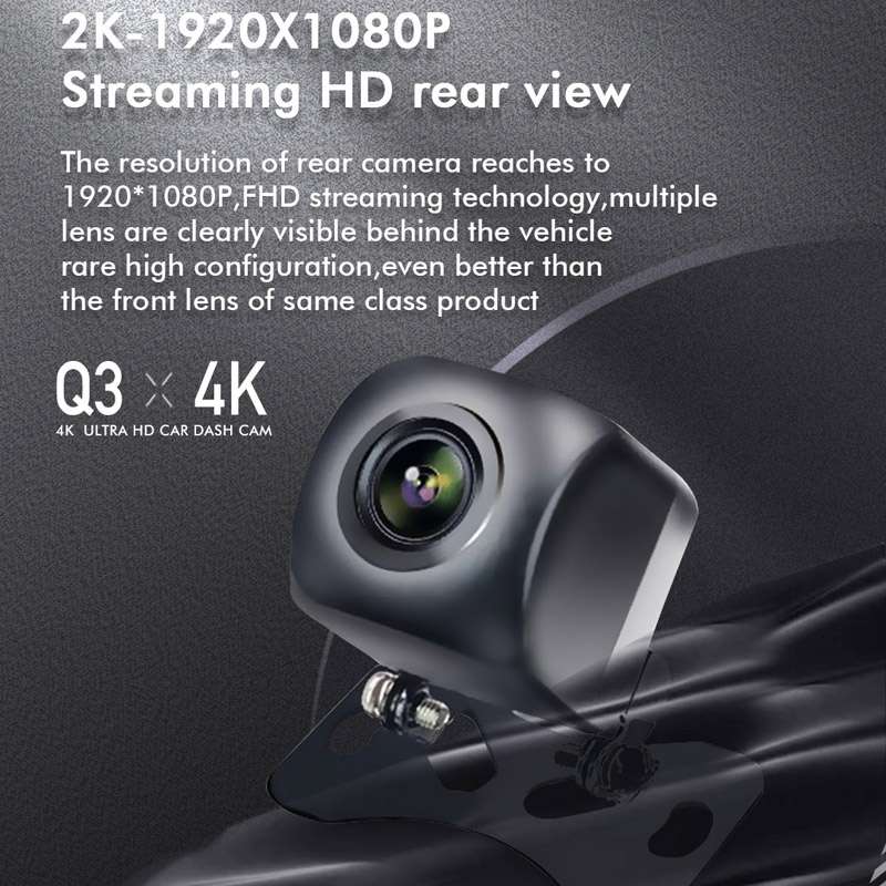 Anytek Q3 4K Driving Recorder WiFi Dual Record Night Vision Sensor Mobile Detection Recorder