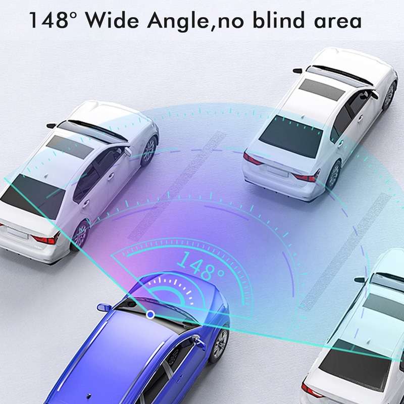 Anytek M12+ 9.66 Inch Large Screen Dual-Record Driving Recorder 2K Touch Screen Parking Video Revers