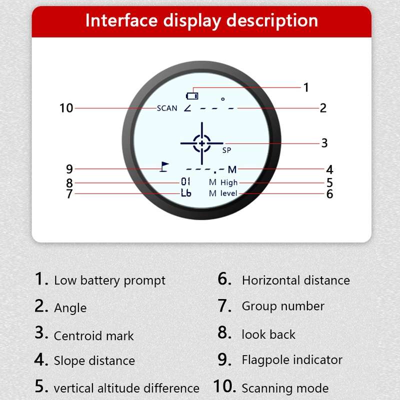 ARTBULL NK-1000 Camouflage Golf Rangefinder Rechargeable Telescope, Random Color Delivery