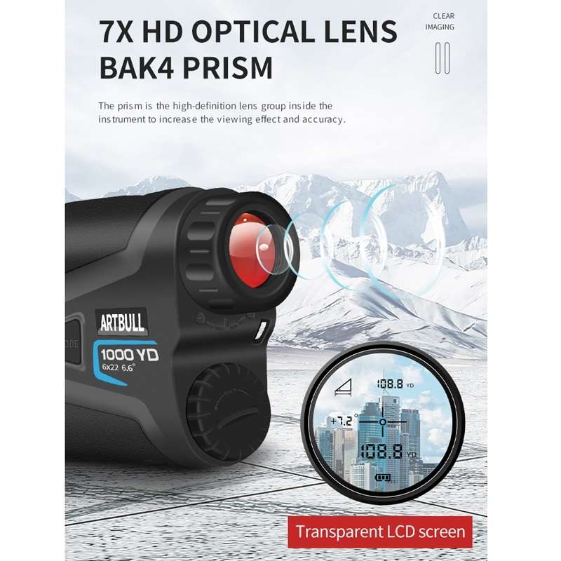ARTBULL 1000m Golf Laser Rangefinder Telescope Altimeter Speedometer