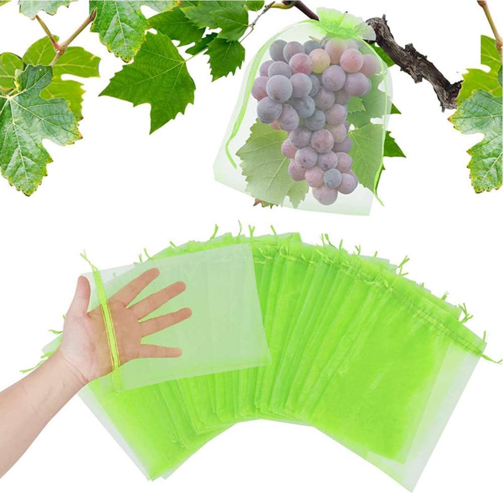 100pcs /Pack Fruit Protection Bag Anti-Insect And Anti-Bird Net Bag 7 x 9cm(Pink)