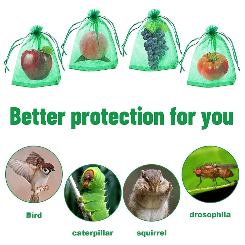 100pcs /Pack Fruit Protection Bag Anti-Insect And Anti-Bird Net Bag 7 x 9cm(Pink)