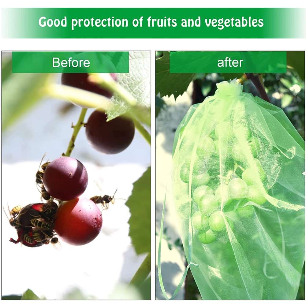 100pcs /Pack Fruit Protection Bag Anti-Insect And Anti-Bird Net Bag 7 x 9cm(Pink)