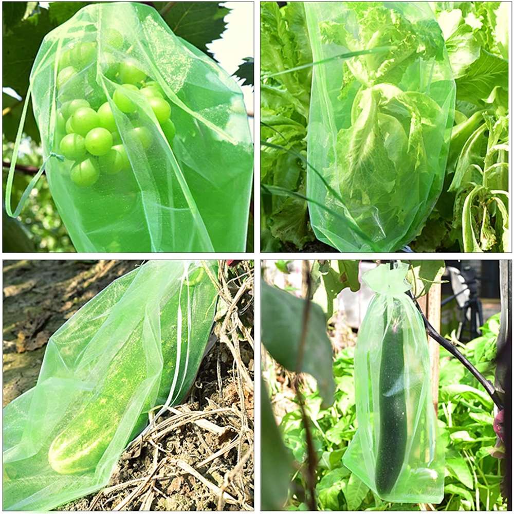 100pcs /Pack Fruit Protection Bag Anti-Insect And Anti-Bird Net Bag 7 x 9cm(Pink)