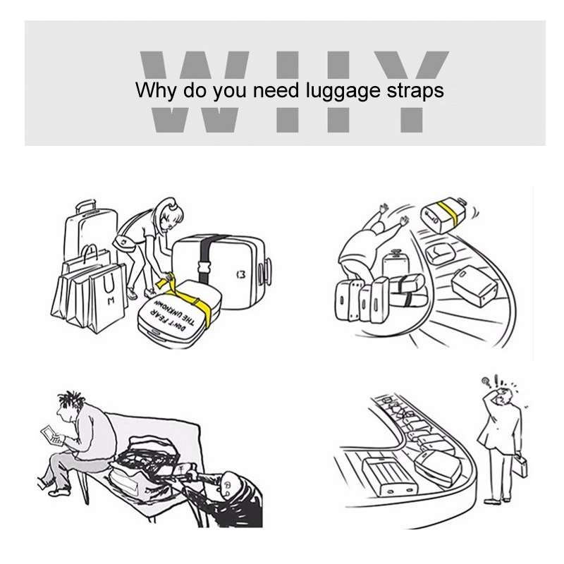 Cross Luggage Strap Without Combination Lock(Blue Star)