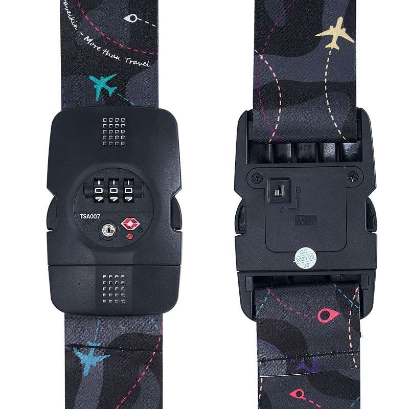 Luggage Cross Flying Landmark Customs Binding Belt, Color: Blue