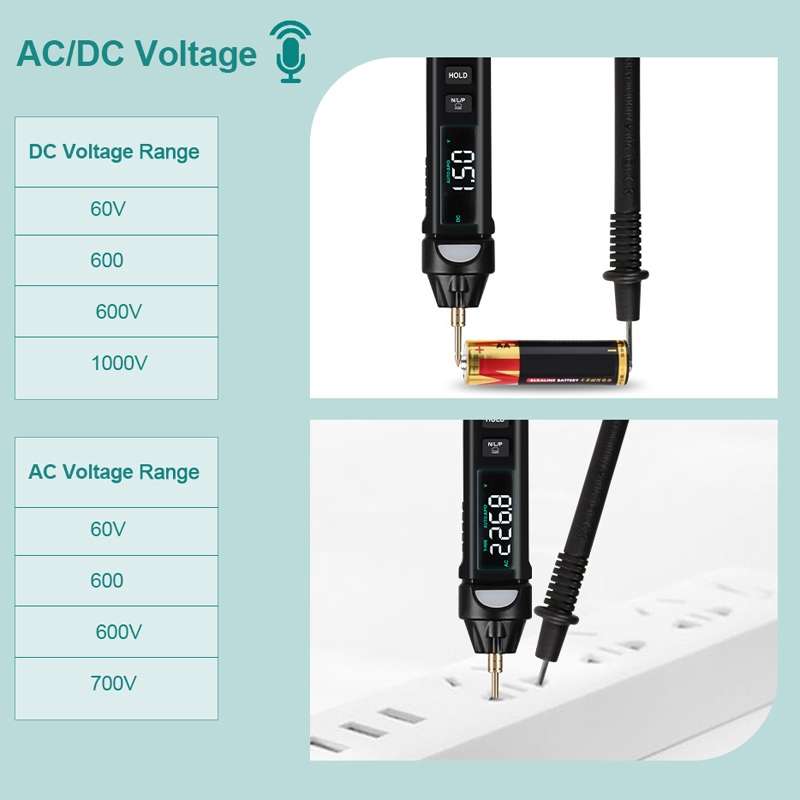 WinAPEX ET8909 Digital Multimeter Voltage Test Pen Capacitance Meter Diode NVC Tester