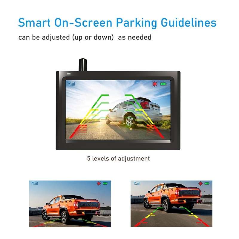 Solar Powered Rear View System Reversing Wireless Transmission Car Camera Display(RC01)