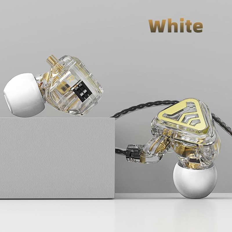 CVJ In-Ear Wired Gaming Earphone, Color: With Mic White