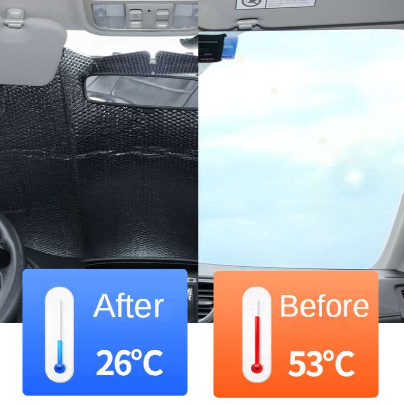 140x75cm Car Front Windshield Sun Protection Heat Insulation Foldable Sunshade