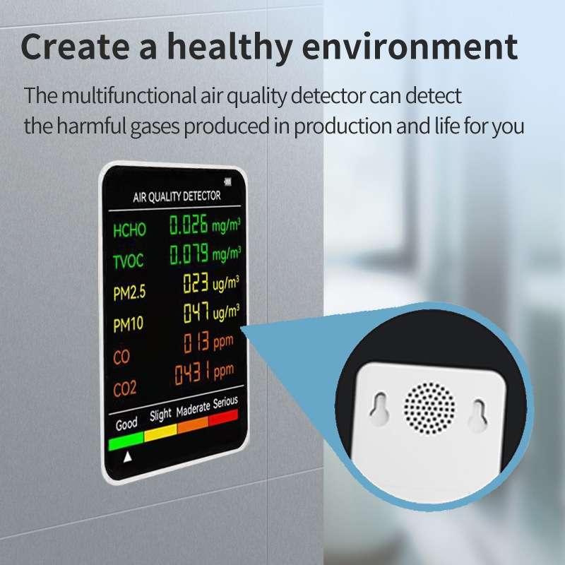 PM2.5/PM10 Air Quality Detector Indoor Air Quality Monitor(White)