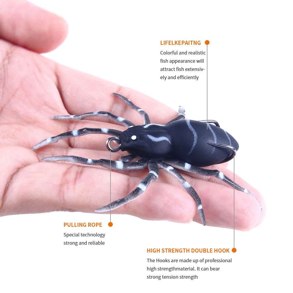 HENGJIA 8cm 7g Lua Spider Soft Bait Bionic Mimic Bait, Color: 2