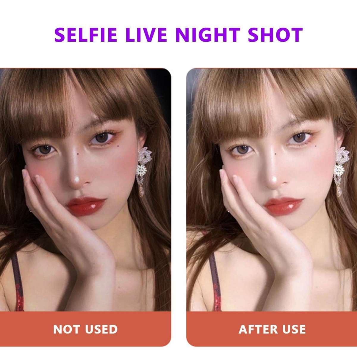 Mobile Phone Fill Light Rechargeable Clip Ring Selfie Light(Blue)