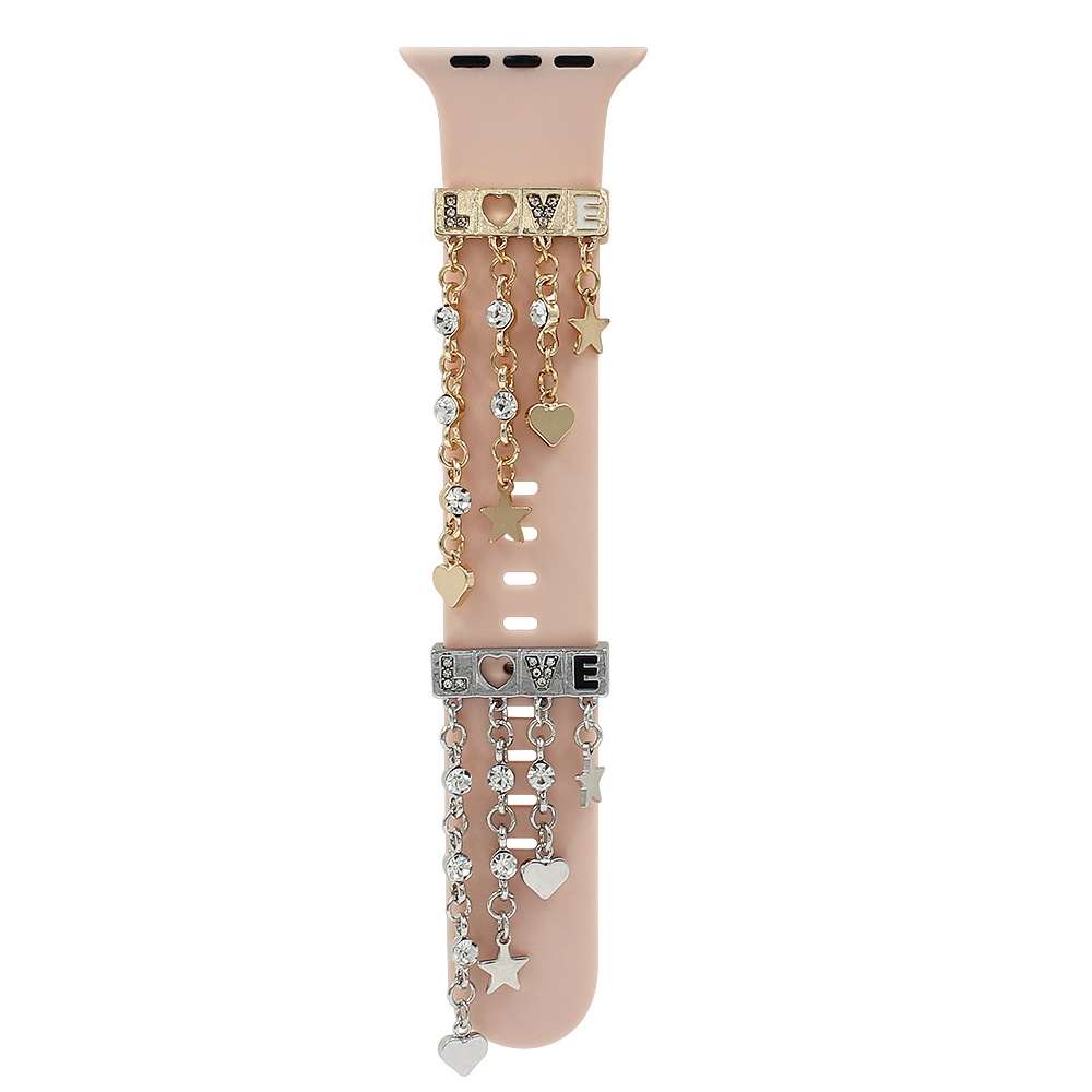 Watch Silicone Watch Band Decoration Ring Diamond Series Decoration Buckle(4)