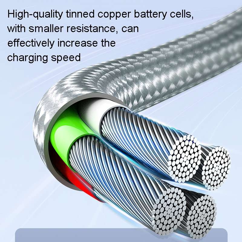 ROMOSS CB25 3 In 1 3.5A 8 Pin + Micro USB + Type C/USB-C Cable 1m(Elegant Purple)