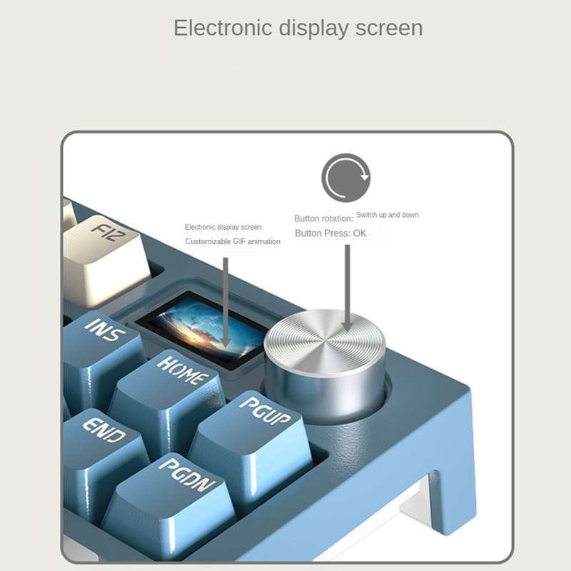 LANGTU LT84 Mechanical Luminous Keyboard, Style: Wireless Tri-Mode RGB Sea-Air Axis Pro (Nightfall)