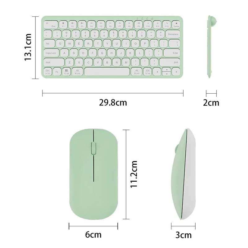 B087 2.4G Portable 78 Keys Dual Mode Wireless Bluetooth Keyboard And Mouse, Style: Keyboard Mouse Se
