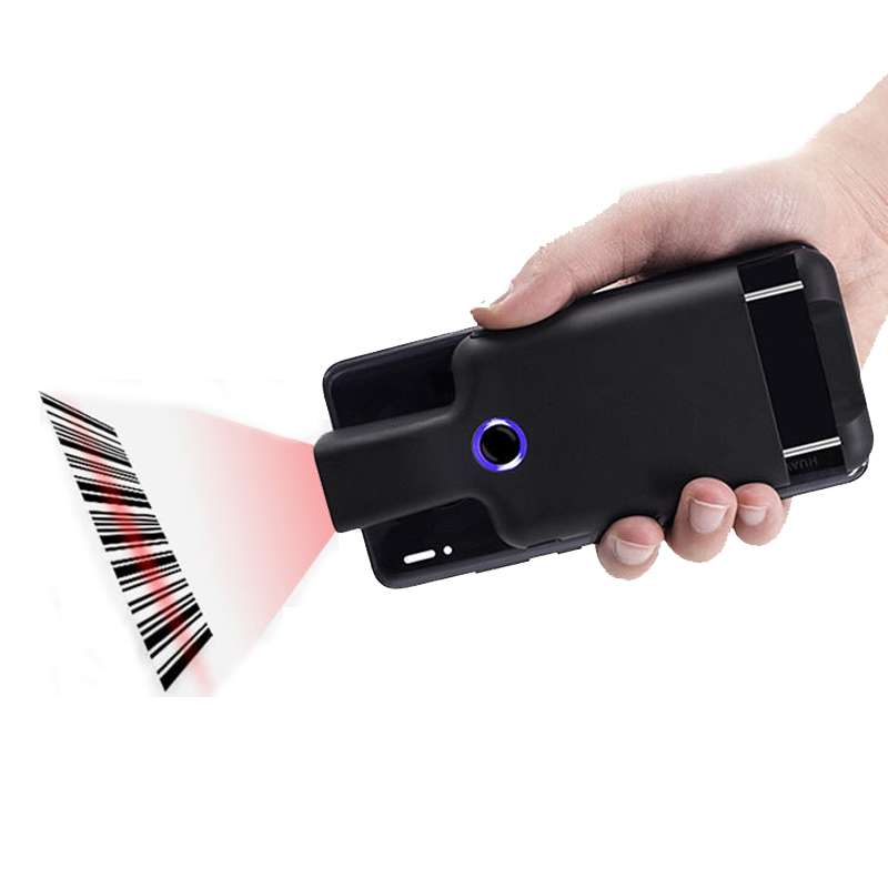 HC101D 2D Bluetooth Barcode Scanner Wireless Back Clip Phone Barcode Reader, Spec: Side