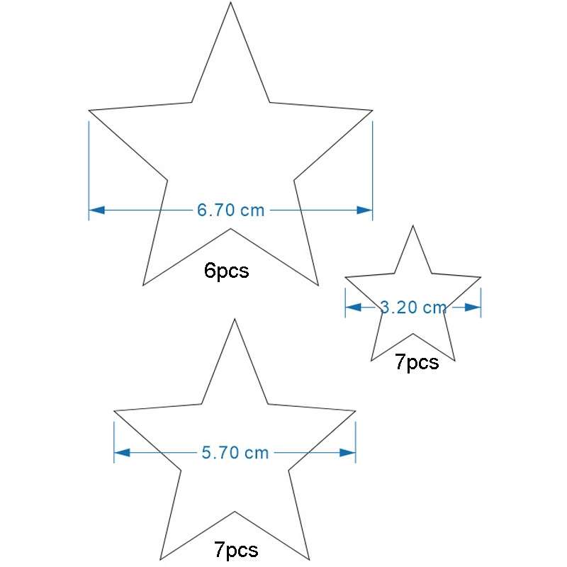 20pcs /Set Acrylic Stars Mirror Stereo Wall Stickers Home Decoration Soft Mirror(Silver)