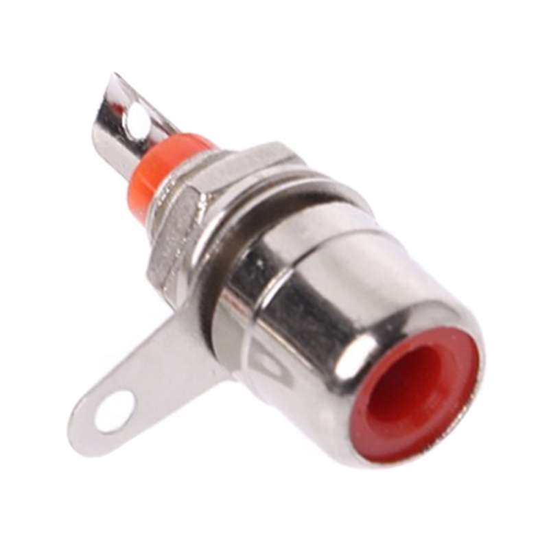 10pcs Small RCA Soldered Lotus Master AV Socket Audio Connector(Red)