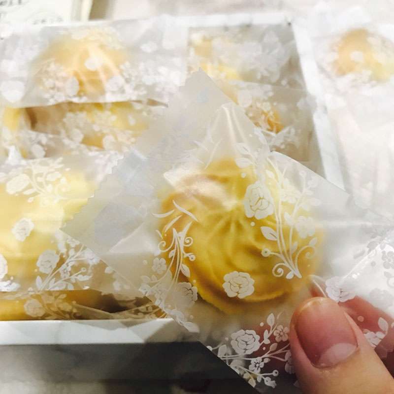 100pcs /Pack 5.5x8.5cm Translucent Frosted Flower Tea Packaging Bags Biscuit Machine Sealed Plasti