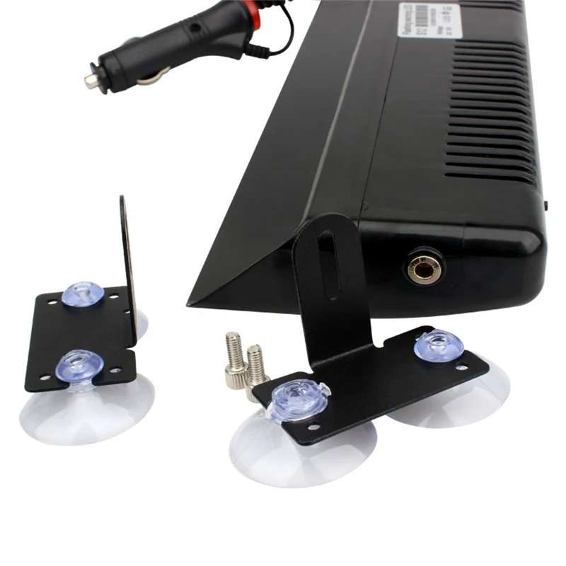 12 LED Car Front Suction Cup High Brightness Strobe Light(Red Blue)