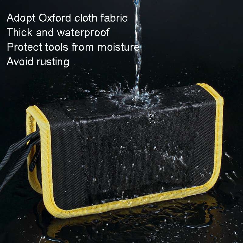 24.5 x 12 x 5cm Soldering Iron Oxford Cloth Tool Bag Electronic Accessories Tool Bag(Middle Yellow)