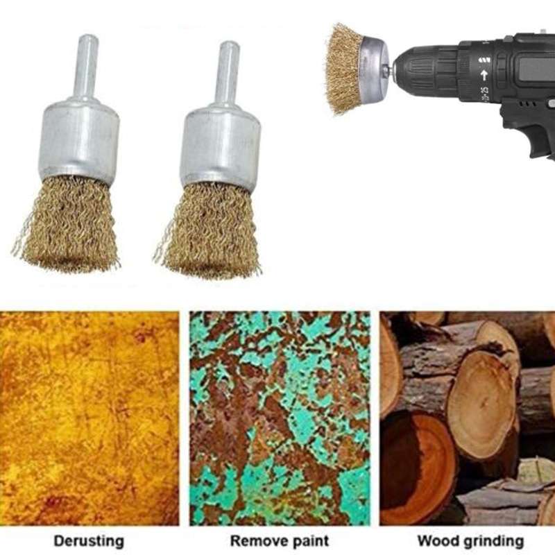 20x6x25mm 5pcs Wire Brush Industrial Grade Stainless Steel Rust Removal Wire Brush