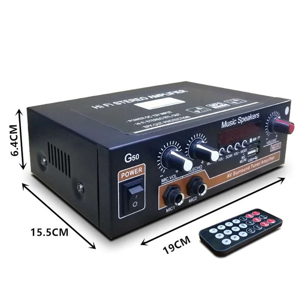 Bluetooth Built-in Recording Microphone USB Flash Drive Digital Dual-purpose Power Amplifier(EU P...