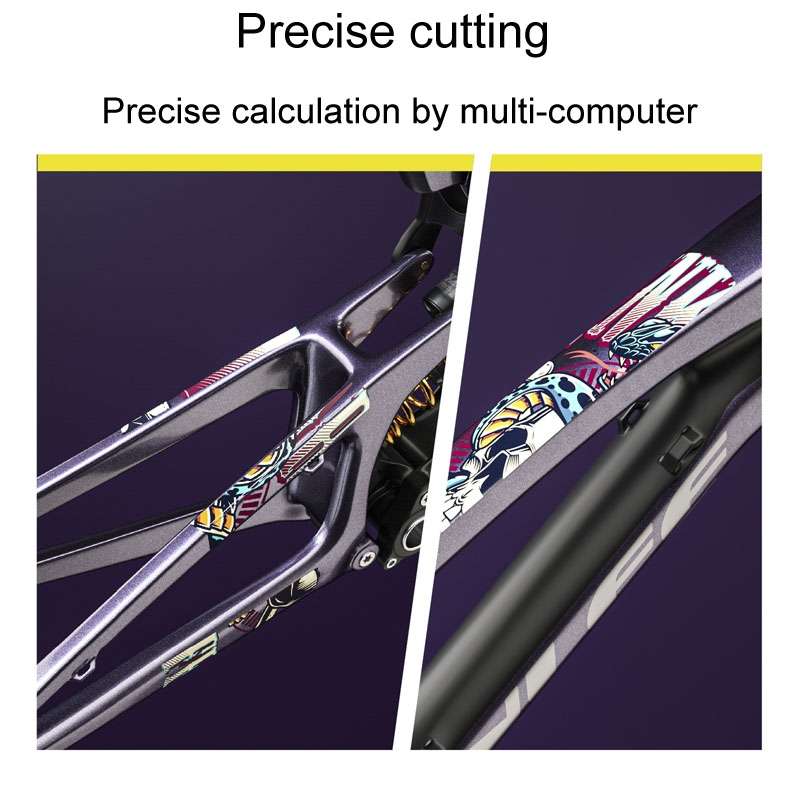ENLEE E-2210 10pcs /Set Bicycle Jersey Stickers Mountain Bike Frame Protection Adhe ... Camouflage