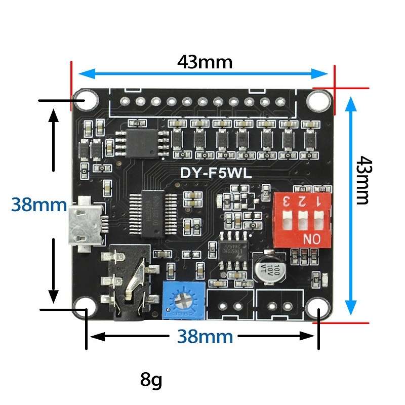 5W MP3 Voice Playback Control 32M Storage Custom Audio Module