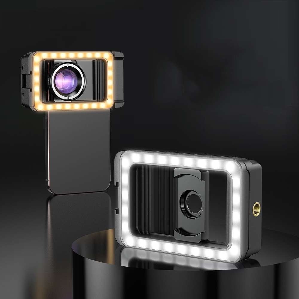 APEXEL Multifunctional Fill Light Phone Clip With 1/4 Inch & M17 M37 Thread Tnterface APL-FL.23