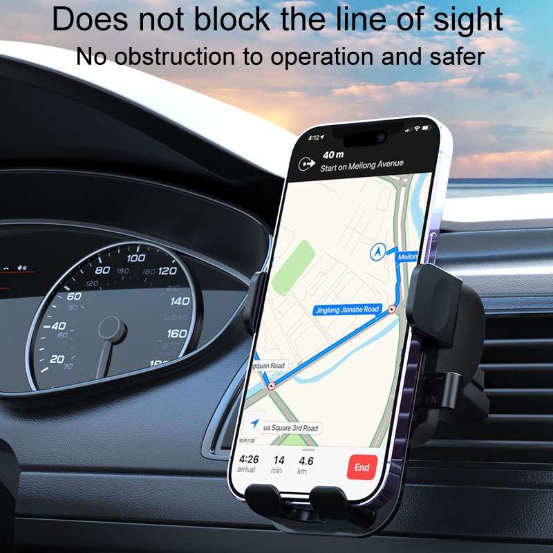 Automotive Navigation Bracket Car Air Vent Phone Fixed Support Clip, Style: Texture Model