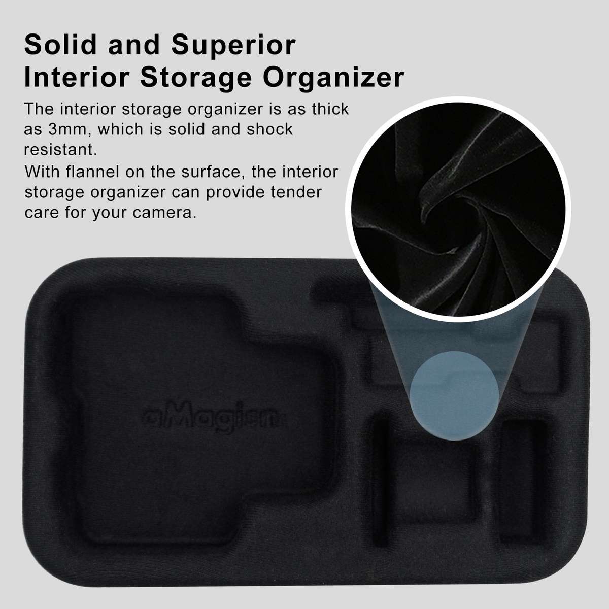For DJI Osmo Action 4 / 3 aMagisn Small Organizer Bag Sports Camera Protective A ... (Pearl White)