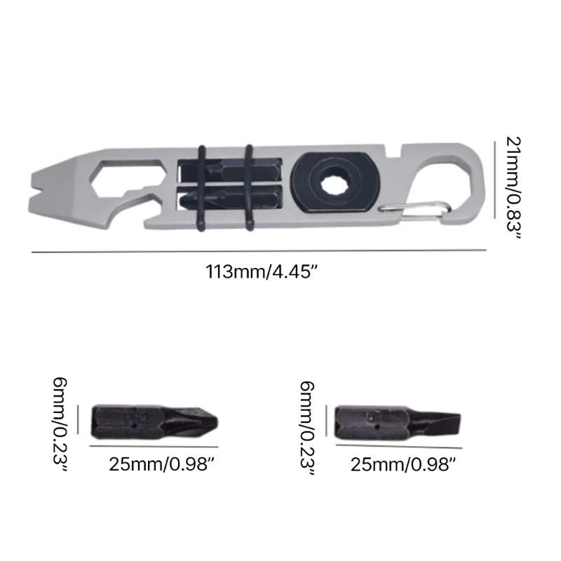 Multifunctional Outdoor Survival and Self-defense Ratchet Crowbar Tool EDC Bottle Opener(Silver)