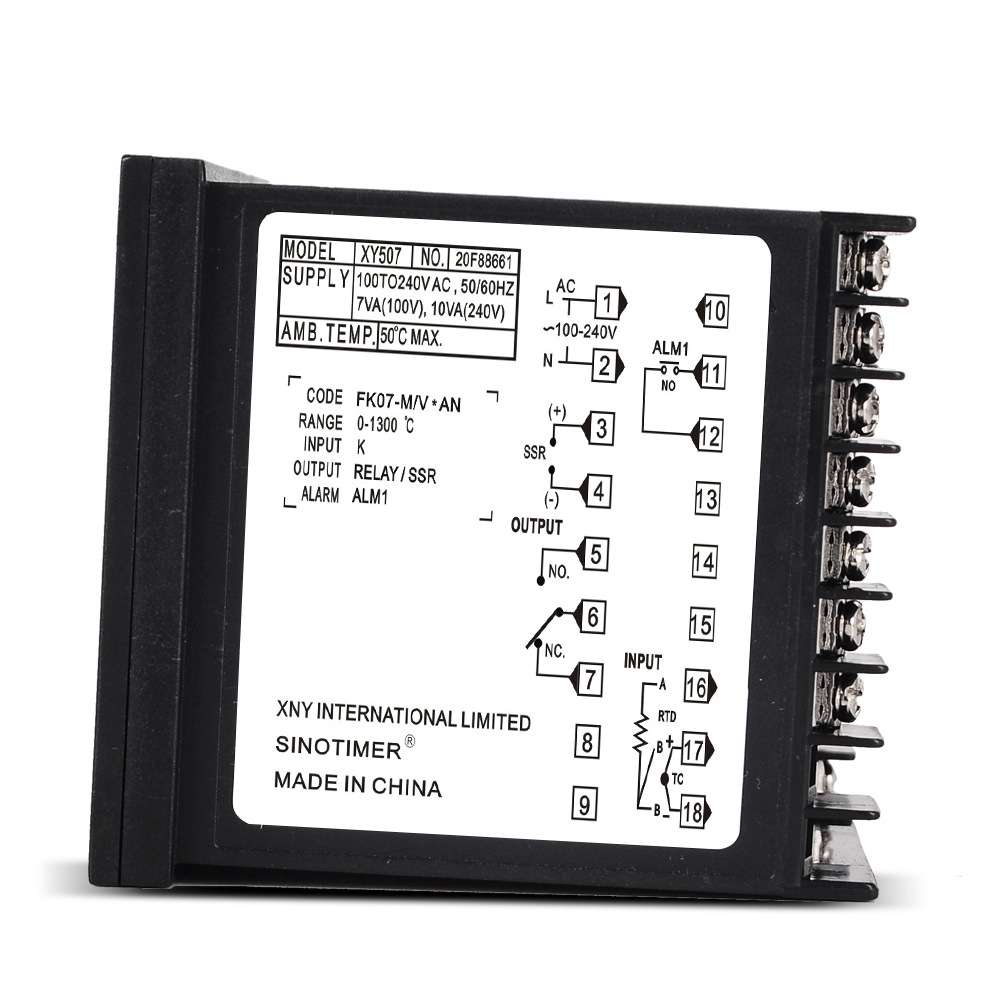 SINOTIMER XY507 Smart Temperature Control Instrument Short Shell PID Heating Relay SSR Solid State O