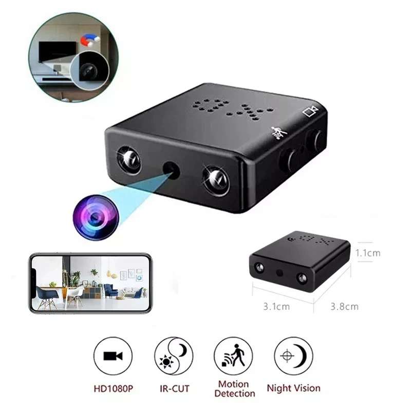 XD Camera 1080p HD Video Smart IR-CUT Infrared Night Vision Sports ... (Direct Version No Battery)
