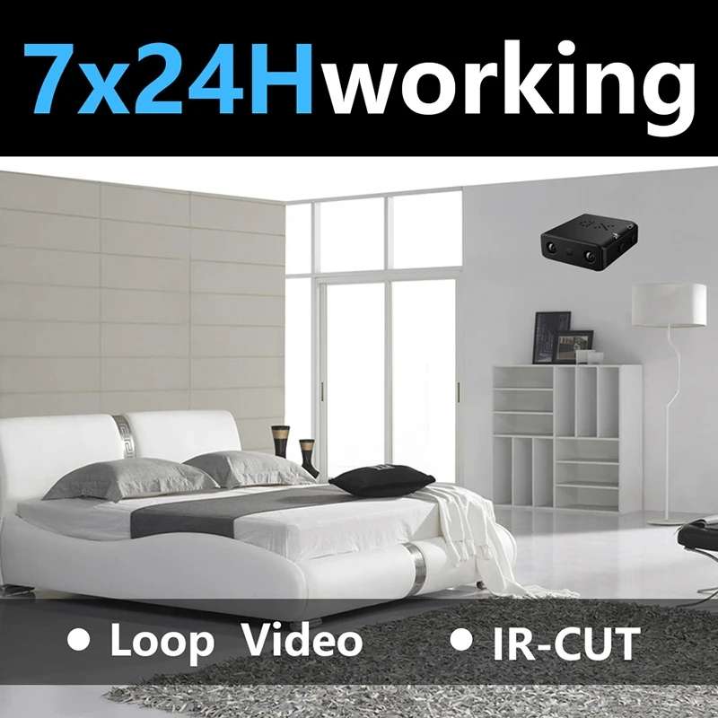 XD Camera 1080p HD Video Smart IR-CUT Infrared Night Vision Sports ... (Direct Version No Battery)