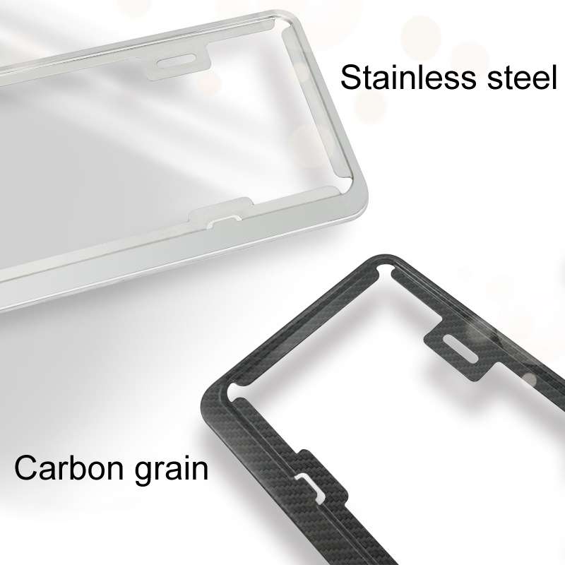 Taiwan Car License Plate Stainless Steel Frame, Specification: Black