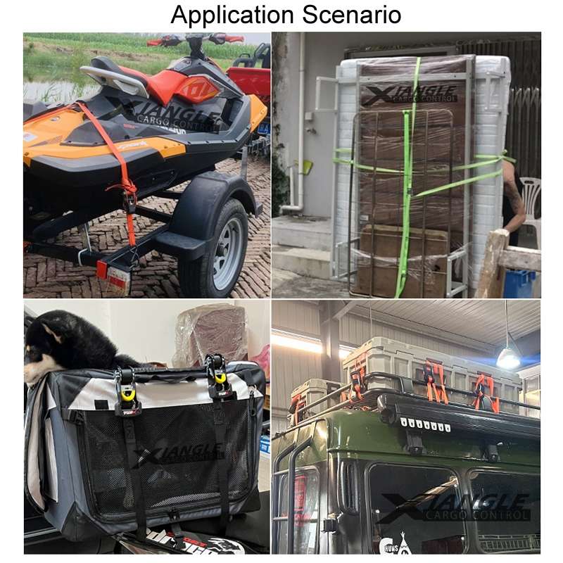 Motorcycle Ratchet Tensioner Cargo Bundling And Luggage Fixing Straps, Length: 2m