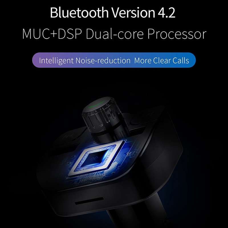 Car Bluetooth MP3 Player FM Transmitter Fast Charging(Black)